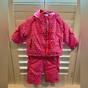 2T Columbia snow bibs and jacket set